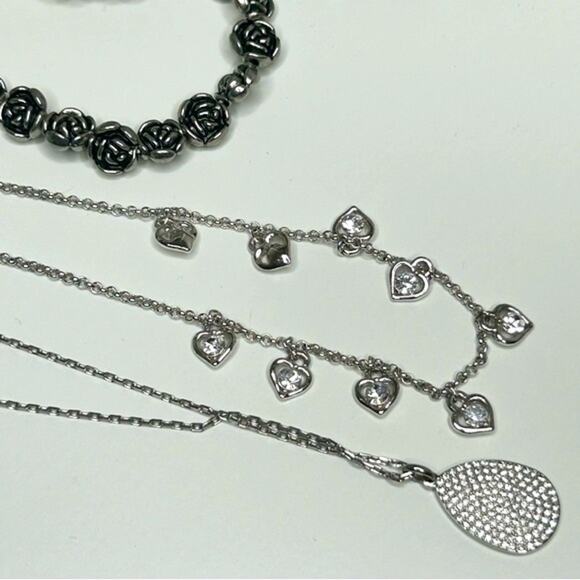 Paparazzi Jewelry Lot Silver Tone Necklace Bracelet Earrings Rings Fashion - Picture 4 of 5